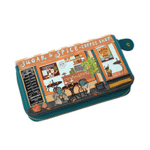 Sugar and Spice Coffee Shop Medium Ziparound Wallet