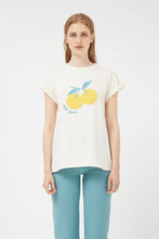 Cotton T-shirt with Yuzu Print