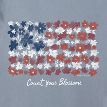 Count your Blossoms USA Flag Short Sleeve Women's Crusher Tee