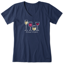 I Need Wine Glass Short Sleeve Women's Crusher-LITE Tee