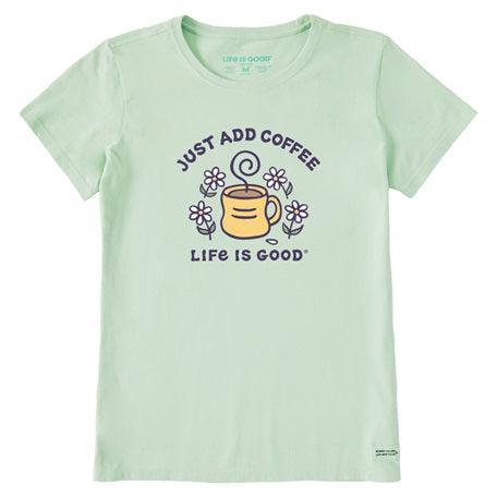 Women's Just Add Coffee & Daisies Short Sleeve Tee