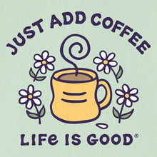 Women's Just Add Coffee & Daisies Short Sleeve Tee